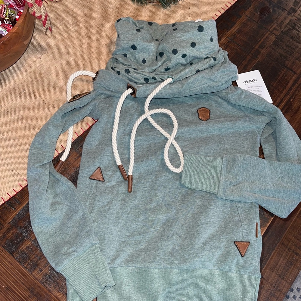 NWT woman’s Naketano cowl neck sweatshirt in size small